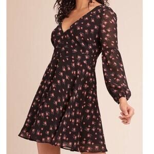 BB DAKOTA NWT Love in the Afternoon Long Sleeve Baby Doll Mini Dress 4 Y2k 90s